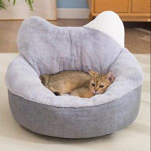 Cat and dog pet bed, four seasons cat head shaped dog bed, cat litter mat